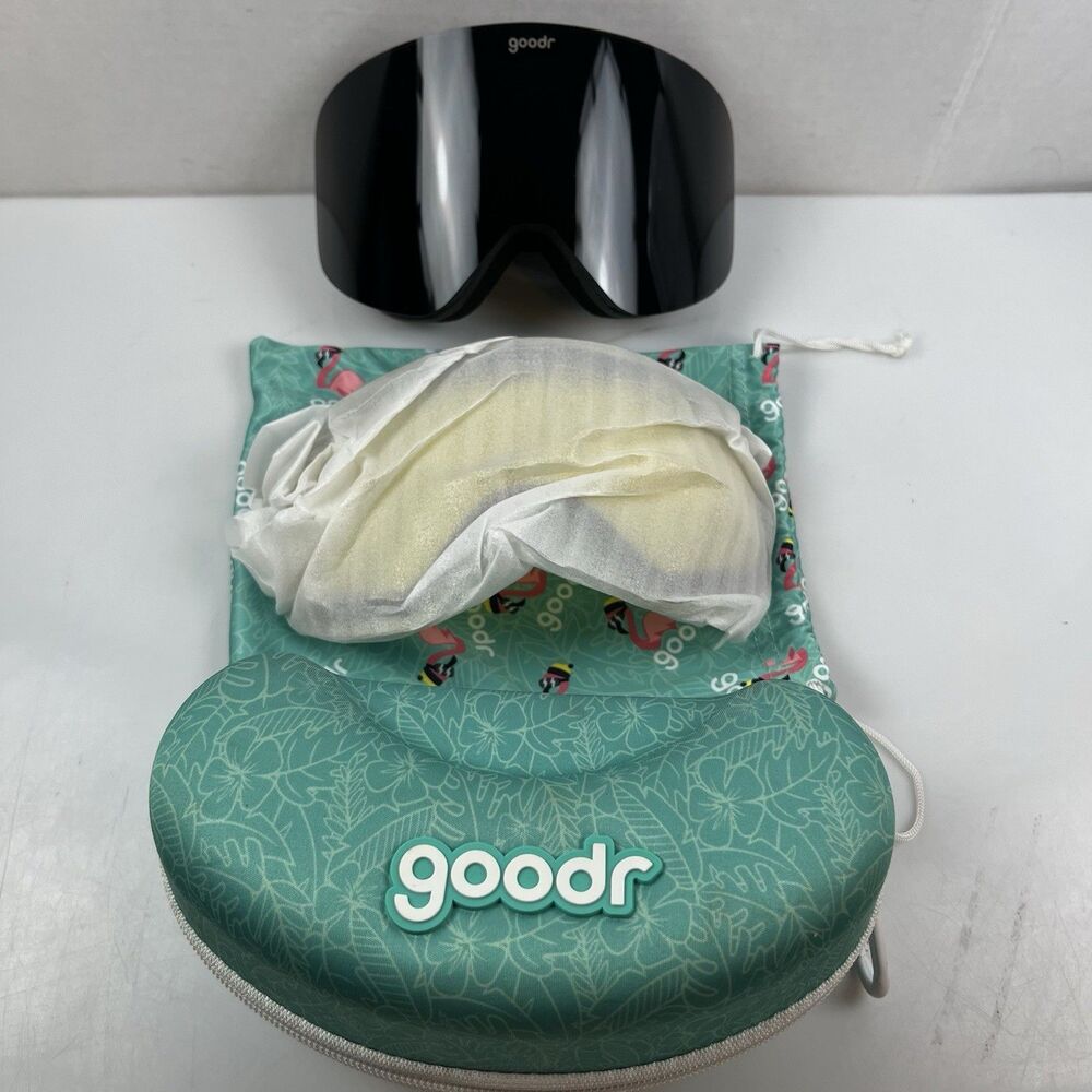 Goodr - Snow G - Apres All Day Black Snow Goggles + Extra Lens + Case + Bag